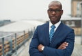 Confident black business man Royalty Free Stock Photo