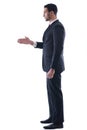 Confident business man giving you a hand shake Royalty Free Stock Photo