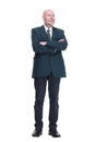confident business man looking at you . isolated on a white background. Royalty Free Stock Photo