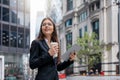 Business woman in the City of London Royalty Free Stock Photo