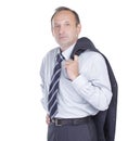 Confident businessman holding a jacket over his shoulder Royalty Free Stock Photo