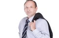 Confident businessman holding a jacket over his shoulder Royalty Free Stock Photo