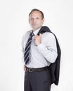 Confident businessman holding a jacket over his shoulder Royalty Free Stock Photo