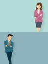 Confident businessman and woman Royalty Free Stock Photo