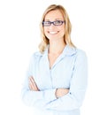 Confident businesswoman with folded arms smiling Royalty Free Stock Photo