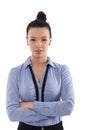 Confident businesswoman standing arms crossed Royalty Free Stock Photo