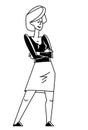 Confident businesswoman standing vector