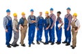 Confident Carpenters Standing In Row Royalty Free Stock Photo