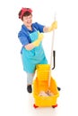 Confident Cleaning Lady