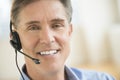 Confident Customer Service Representative Wearing Headset Royalty Free Stock Photo