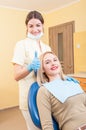 Confident dentist nurse