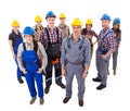 Confident diverse team of workmen and women Royalty Free Stock Photo