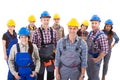 Confident diverse team of workmen and women Royalty Free Stock Photo