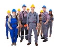 Confident diverse team of workmen and women Royalty Free Stock Photo