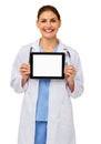 Confident Doctor Showing Digital Tablet Royalty Free Stock Photo