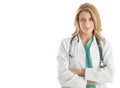 Confident Doctor Standing Arms Crossed Royalty Free Stock Photo