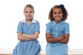 Confident elementary school girls Royalty Free Stock Photo