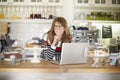Confident female cafe owner Royalty Free Stock Photo