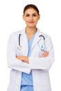 Confident Female Doctor Standing Arms Crossed Royalty Free Stock Photo