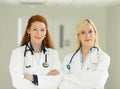 Confident female doctors, healthcare professionals