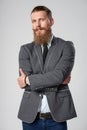 Confident hipster business man