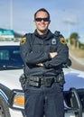 Confident in his ability to keep you safe. Cropped portrait of a handsome young policeman standing with his arms crossed