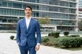 Confident Hispanic businessman in suit