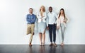 Confident individuals make a confident team. Studio shot of a diverse group of confident businesspeople. Royalty Free Stock Photo