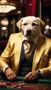 Confident Labrador: Swaggering in Style with a Calm and Cool Demeanor Royalty Free Stock Photo