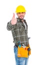 Confident manual worker gesturing thumb up Royalty Free Stock Photo