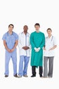 Confident medical team standing together Royalty Free Stock Photo