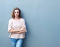 Confident mid adult woman posing with arms crossed Royalty Free Stock Photo