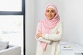 A young muslim woman wearing hijab and smart casual wear Royalty Free Stock Photo