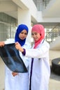 Confident Muslim medical student