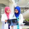 Confident Muslim medical student