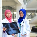 Confident Muslim medical student