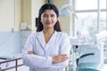 Confident Nepali Doctor Female Asian Standing in a Dental Hospital