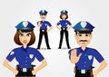 Confident policeman and policewoman Royalty Free Stock Photo