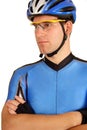 Confident pro cyclist Royalty Free Stock Photo