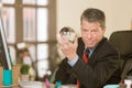 Confident Professional Man with Crystal Ball Royalty Free Stock Photo