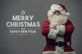 Confident Santa Claus and Christmas wishes