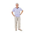 Confident Senior Man Standing and Smiling Royalty Free Stock Photo