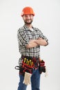 Confident smiley workman