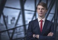 Confident stylish young man in a business suit Royalty Free Stock Photo