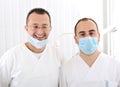 Confident successful doctors in hospital Royalty Free Stock Photo