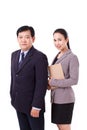 Confident, successful pair of senior management team, boss with Royalty Free Stock Photo