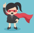 Confident Super Business woman hero Royalty Free Stock Photo