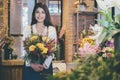 Confident Young Business Owner Flower Shop Store. Royalty Free Stock Photo