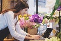 Confident Young Business Owner Flower Shop Store. Royalty Free Stock Photo