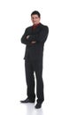 Confident young businessman full length portrait Royalty Free Stock Photo
